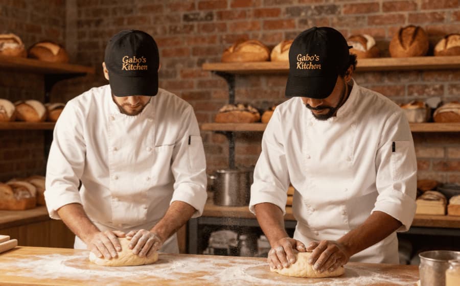 Hats for Palm Coast restaurant employees with custom embroidery