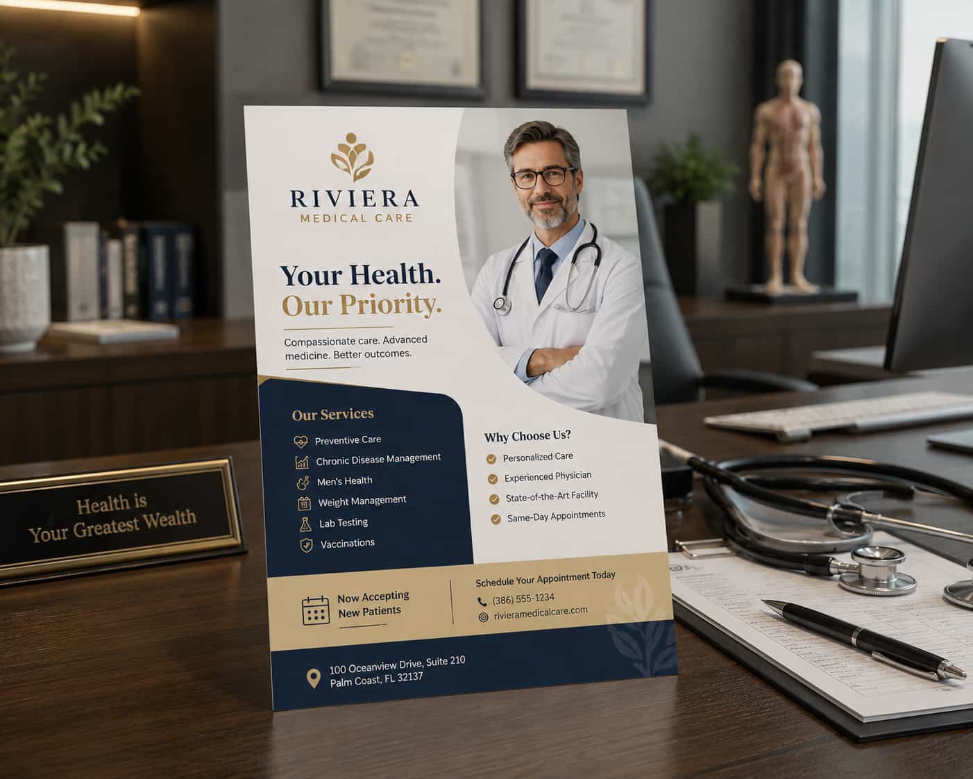 Flyers printing Palm Coast FL for medical offices and businesses